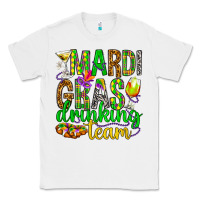 White Mardi Gras drinking team Classic Tee - HowdyJamesFarm