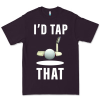 Plum I'd Tap That TFunny Golf Premium Tee - longCreatives