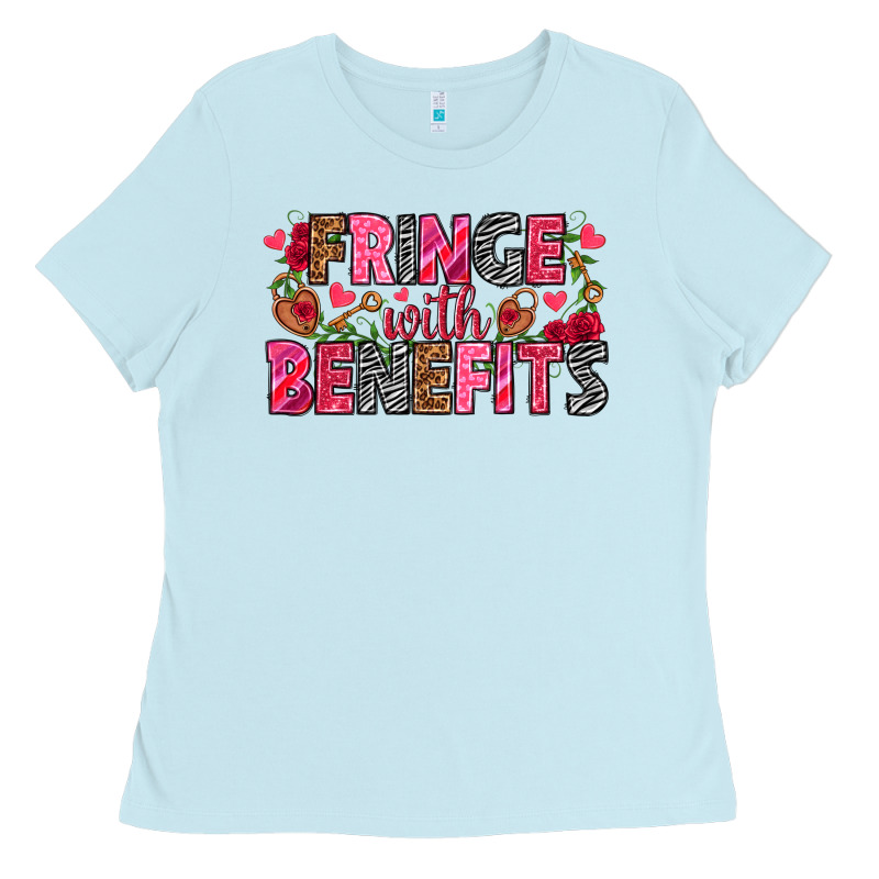 Fringe With Benefits Valentine's Day Ladies Tee by HowdyJamesFarm | Teevron