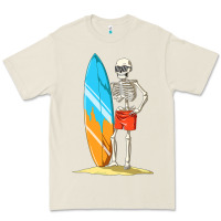 Bone Surfing Skeleton Halloween Themed Surf Lovers Gift Premium Tee - longCreatives