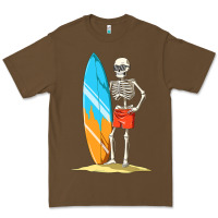 Surfing Skeleton Halloween Themed Surf Lovers Gift Premium Tee | Teevron