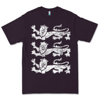 Plum Retro Three England Lions Vintage Souvenir Premium Tee - longCreatives