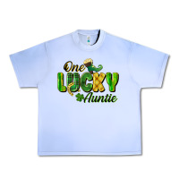 Grape Ice One Lucky Auntie St. Patrick's Day Urban Heavy Tee - CowGirlArtShop