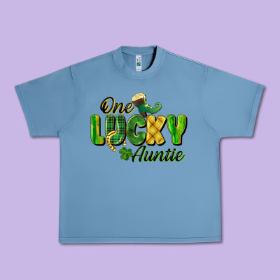 One Lucky Auntie St. Patrick's Day Urban Heavy Tee Designed By Cowgirlartshop