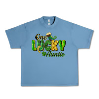 Pebble Blue One Lucky Auntie St. Patrick's Day Urban Heavy Tee - CowGirlArtShop