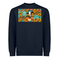 Navy Fall cow Heavyweight Sweatshirt - Artiststas