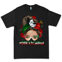 Black Mexicana messy bun Premium Tee - NancyCooperArtShop