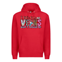 Red I Like big veins and cannot be Premium Hoodie - CowhideDigitalArt