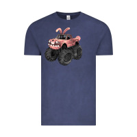 Vintage Denim Easter monster truck Easter Day Vintage Tee - HowdyJamesFarm