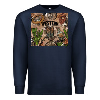 Navy western rodeo Premium Sweatshirt - AdoDesignShop