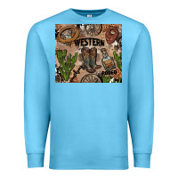 Ocean Blue western rodeo Premium Sweatshirt - AdoDesignShop