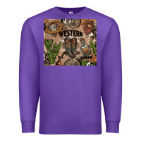 Purple western rodeo Premium Sweatshirt - AdoDesignShop