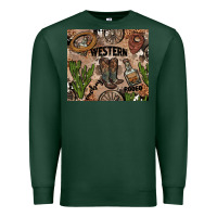 Sports Green western rodeo Premium Sweatshirt - AdoDesignShop