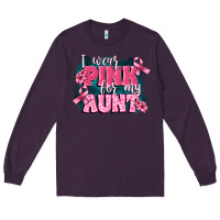 Plum i wear pink for my aunt Long Sleeve Tee - FaDigitalArtStudio