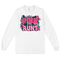 White i wear pink for my aunt Long Sleeve Tee - FaDigitalArtStudio