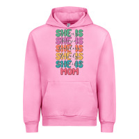Fuchsia Pink she is mom Urban Hoodie - JahusDesignShop