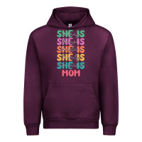 Mauve Wine she is mom Urban Hoodie - JahusDesignShop