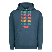 Pigment Midnight Navy she is mom Urban Hoodie - JahusDesignShop