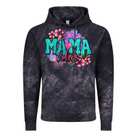 Cloud Black mama vibes floral Vintage Hoodie - OliviaCreatesArt