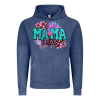 Vintage Denim mama vibes floral Vintage Hoodie - OliviaCreatesArt