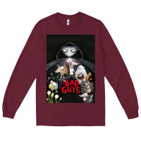 Burgundy Graphic Movies  badguys film Mens Funny Long Sleeve Tee - longCreatives