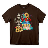 Chocolate Brown Wıld and Free Heavy Core Tee - JahusDesignShop