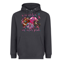 In October We Wear Pink Football Heavyweight Hoodie | Teevron