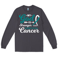 Smoke My God is Stronger Than Cervical Cancer Awareness Warrior Long Sleeve Tee - longCreatives