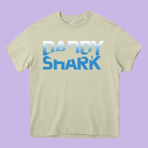 Daddy Shark Heavy Core Tee Designed By Bettercallsaul