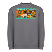 Fall Farm Animals Cow Pig Rooster Heavyweight Sweatshirt | Teevron