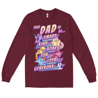 Burgundy My Little Pony Father's Day Group Shot This Dad Is Long Sleeve Tee - longCreatives