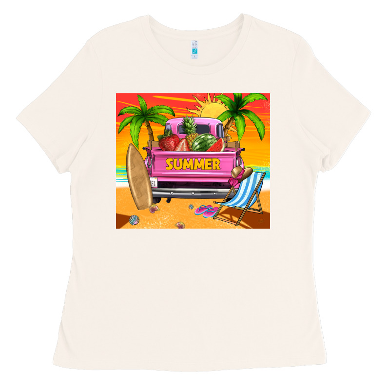 Summer Truck Ladies Tee by TumblerDesignByShophia | Teevron