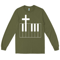 Army Green Church Organist Long Sleeve Tee - longCreatives