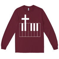 Burgundy Church Organist Long Sleeve Tee - longCreatives