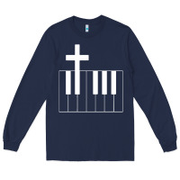 Navy Church Organist Long Sleeve Tee - longCreatives