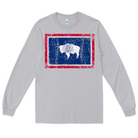 Moon Dust State of Wyoming Flag Fun Vintage Retro Fall Hiking Long Sleeve Tee - longCreatives