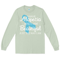 Matcha I Have Alopecia Awareness, I Am Beautiful Just Th Long Sleeve Tee - longCreatives