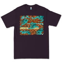 Plum Leopard and Aztec Background Western Premium Tee - texasbilliewilder