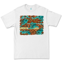 White Leopard and Aztec Background Western Premium Tee - texasbilliewilder