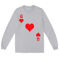 Moon Dust Queen Of Hearts  Playing Card   Halloween Costume Long Sleeve Tee - longCreatives