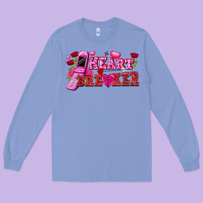 Heart Breaker Valentine's Day Long Sleeve Tee Designed By Fadigitalartstudio