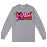 Heather Grey Heart breaker Valentine's Day Long Sleeve Tee - FaDigitalArtStudio