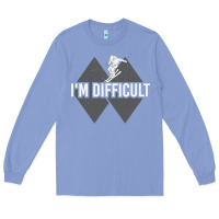 Colony Blue I'm Difficult Double Black Diamond Skiing Long Sleeve Tee - longCreatives
