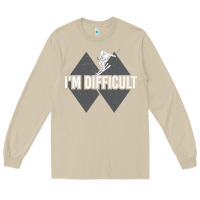 Mushroom I'm Difficult Double Black Diamond Skiing Long Sleeve Tee - longCreatives