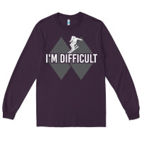 Plum I'm Difficult Double Black Diamond Skiing Long Sleeve Tee - longCreatives