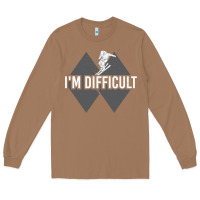 Toasted Coconut I'm Difficult Double Black Diamond Skiing Long Sleeve Tee - longCreatives