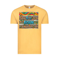 Vintage Mustard He is risen tumbler Easter Day Vintage Tee - HowdyJamesFarm