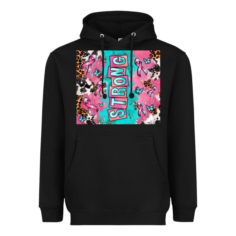 Breast Cancer Awareness Strong Heavyweight Hoodie by AdoDesignShop | Teevron