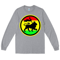 Heather Grey Rasta Lion Long Sleeve Tee - longCreatives