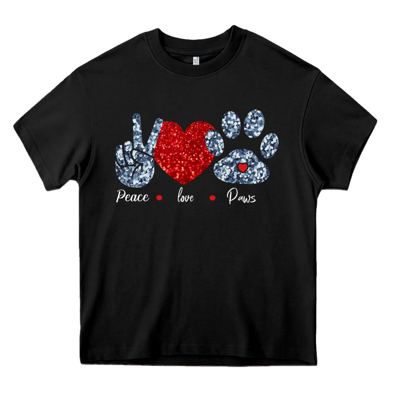 Peace Love Paws Heavy Core Tee by Bettercallsaul | Teevron